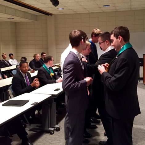 Pinning Ceremony for 4 New Members (Drake 20151102)