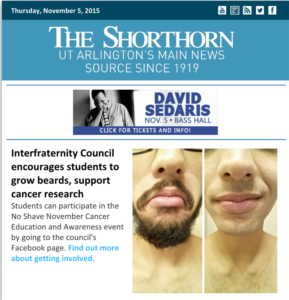 Brothers Featured in University Paper (Texas Arlington 20151105)