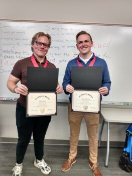 Theta Pi Brothers inducted into Honor Society
