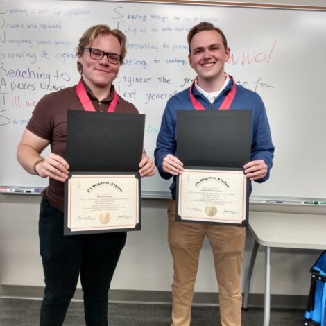 Theta Pi Brothers inducted into Honor Society