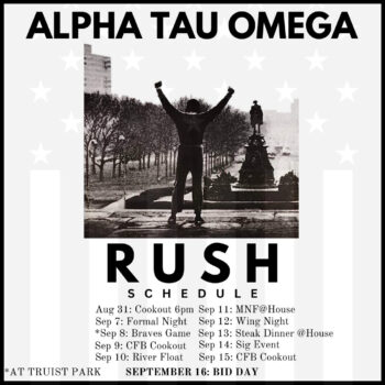 Alpha Zeta Rush Schedule