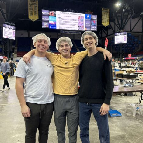 Brothers of the Epsilon Delta Chapters Volunteer for Feed My Starving Children at The Fargo Dome