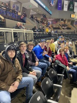 Brothers of the Epsilon Delta Chapter Enjoy College Night at the Local Fargo Force Hockey Game!