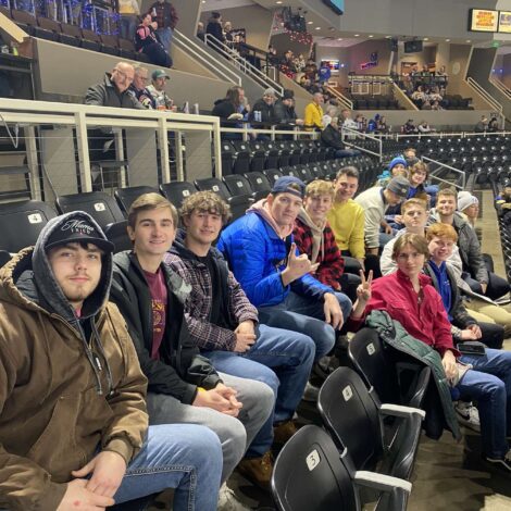 Brothers of the Epsilon Delta Chapter Enjoy College Night at the Local Fargo Force Hockey Game!