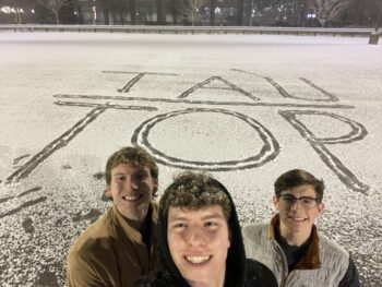Playing in the snow