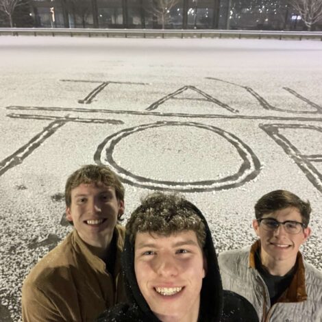 Playing in the snow
