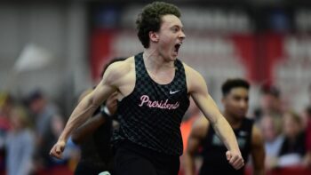 Brother Wins Event at Indoor Track Meet