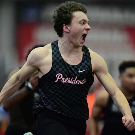 Brother Wins Event at Indoor Track Meet