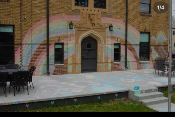 Chalk Painting to Remember the Loss of Solara and Laiken Frank