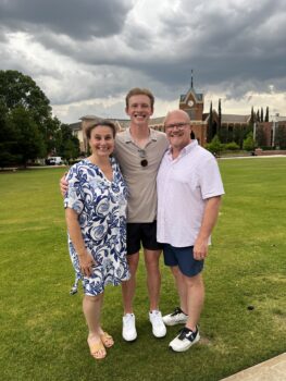 Parents visiting