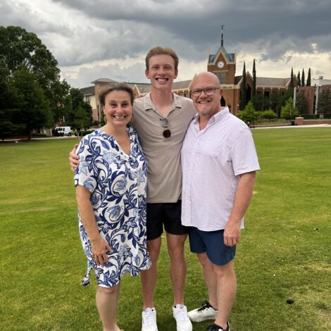 Parents visiting