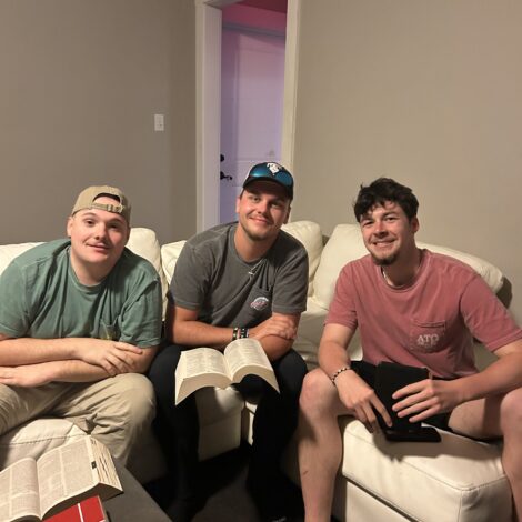 Brothers Gather for Bible Study After Chapter