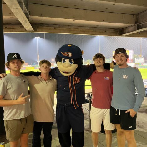 BROTHERS GO TO LOCAL BASEBALL GAME