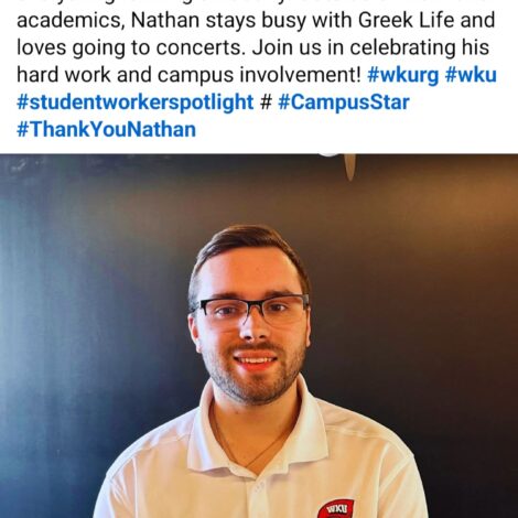Brother Recognized for the WKU Restaurant Group Student Worker Spotlight