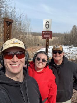 Brother at the gun range