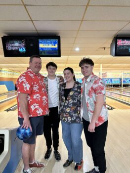 Bowling with family