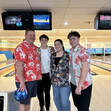 Bowling with family