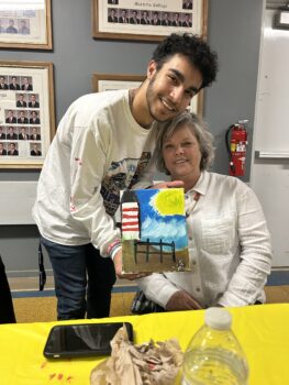 Mom and Son Painting