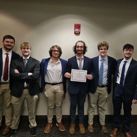 Full group of brother at Greek academic banquet!