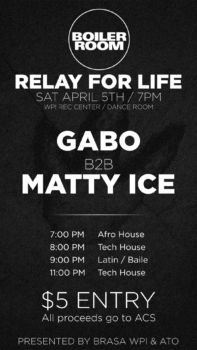 BRASA x ATO Boiler Room- Supporting Relay for Life