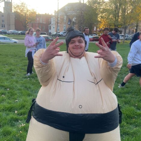 Brother Competes in Sumo Wrestling