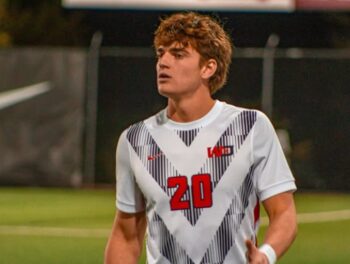 Brother Hudson Moyer during Mens Soccer Game
