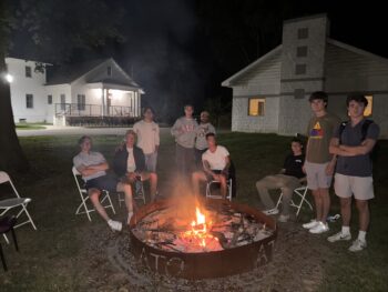 Beta Kappa Brothers Enjoy Bonfire