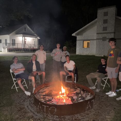 Beta Kappa Brothers Enjoy Bonfire