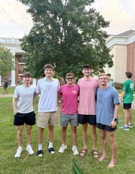 Meeting freshmen at a recruiting event