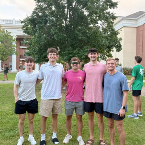 Meeting freshmen at a recruiting event