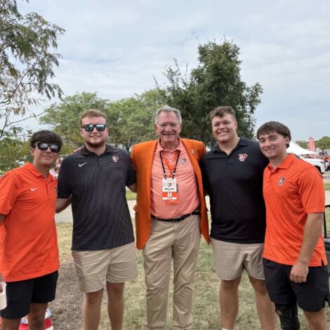 Epsilon Kappa With Bowling Green States President Rodney Rogers