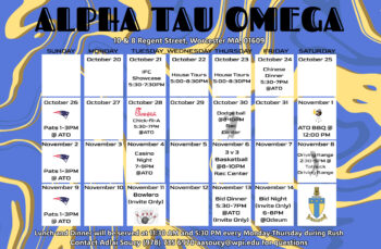 ATO Rush Calendar 2025