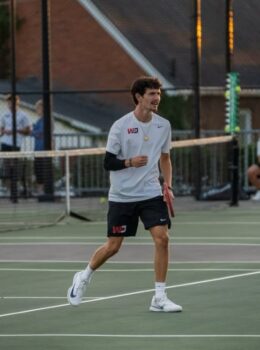 Brother Connor Simms Wins Match Against Division II West Liberty