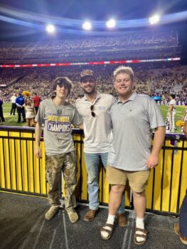 Brothers go to LSU vs WKU game