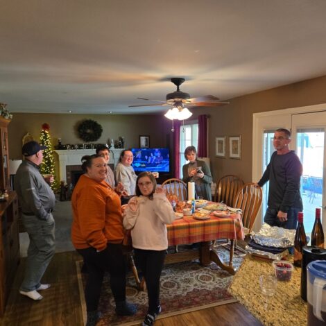 Brother celebrating thanksgiving