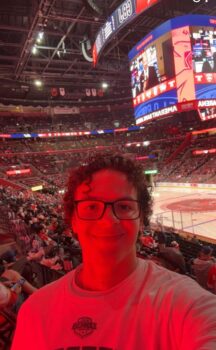Brother Mager loves hockey