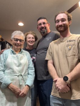 Brother celebrate Christmas with family