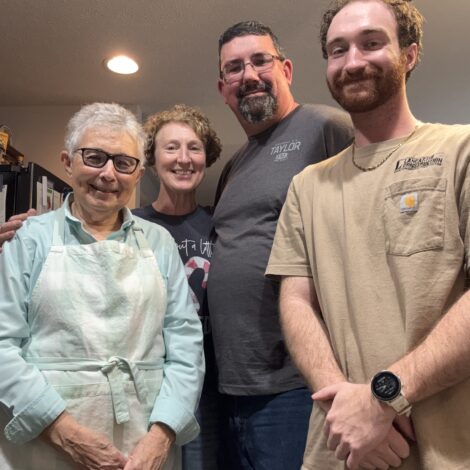 Brother celebrate Christmas with family