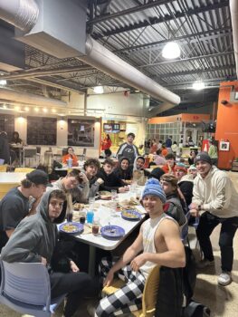 Brothers Celebrate Finals with Food