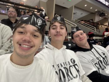 Brothers at Fargo Force Hockey Game