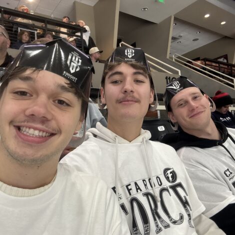 Brothers at Fargo Force Hockey Game