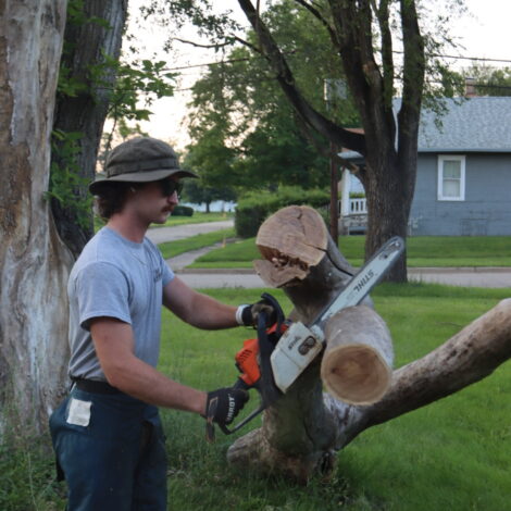 Brother Vredenburgh does community service for habitat for humanity