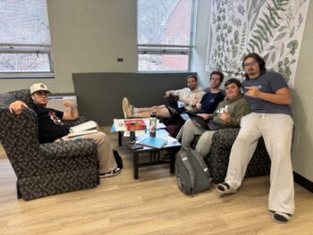 Brothers Getting Some Studying In Before Finals Week
