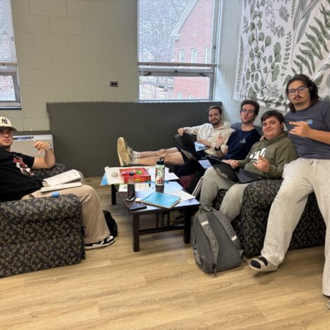 Brothers Getting Some Studying In Before Finals Week