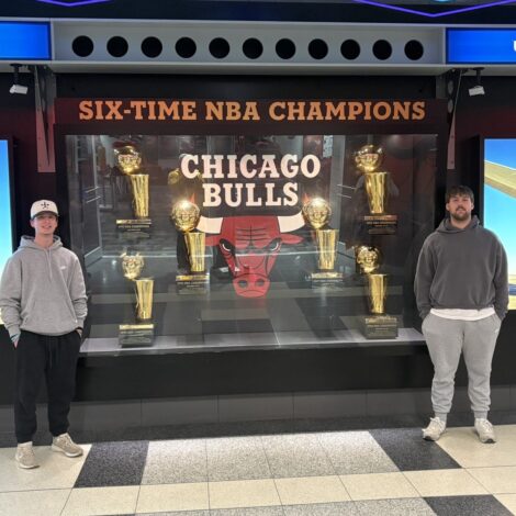 Brother Campbell and Brother Geldard at a Bulls game!