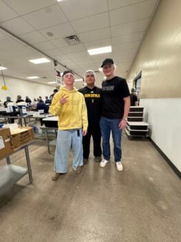 Pledges Mason, Myles, and Ismael Volunteering