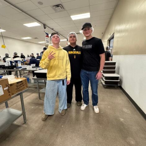 Pledges Mason, Myles, and Ismael Volunteering