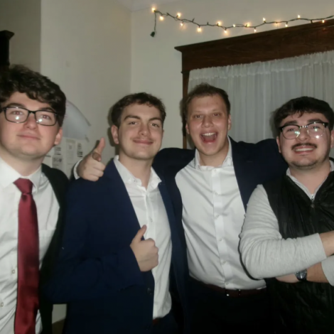 Brothers Hang out with Alumni