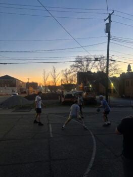 Brothers Play Basketball