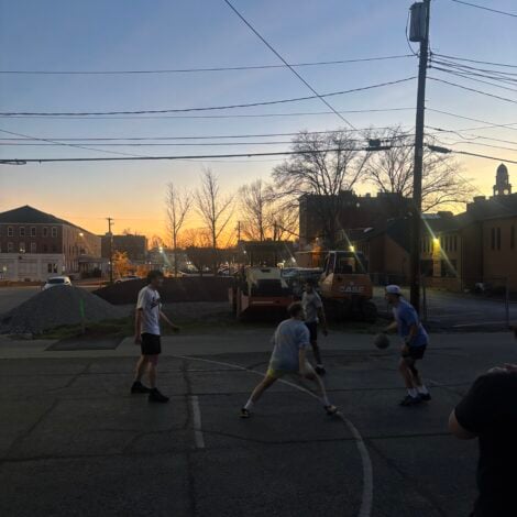Brothers Play Basketball